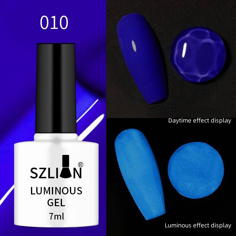 Im Dunkeln leuchtendes Nagelgel Fluoreszierendes Nagellackgel Phototherapie-Gelset Beliebtes Nagelstudio in Bonbonfarbe_voghion.com