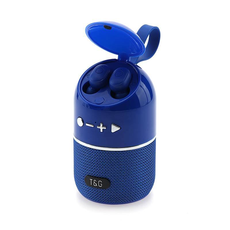 Officiel ægte T&G808 Bluetooth højttaler headset 2-i-1 udendørs bærbar mobil power TWS binaural stereo gave sport_voghion.com
