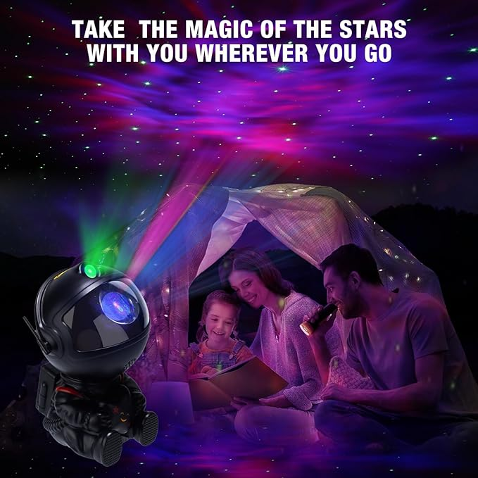 Astronaut Galaxy -projektori, Star Projector Galaxy Light, yövalo lapsille, Nebula Ceiling LED -valo, huoneen sisustus ajastimella ja kaukosäätimellä_voghion.com