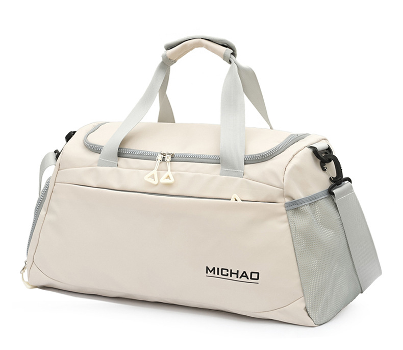 Borsa da palestra, separazione tra asciutto e bagnato, trolley, scomparto indipendente per le scarpe, logo stampato, borsa sportiva casual_voghion.com