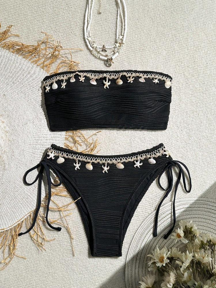 Damenbekleidung Neue Sexy Einfarbig Tube Top Shell Damen Strandurlaub Badeanzug Bikini_voghion.com
