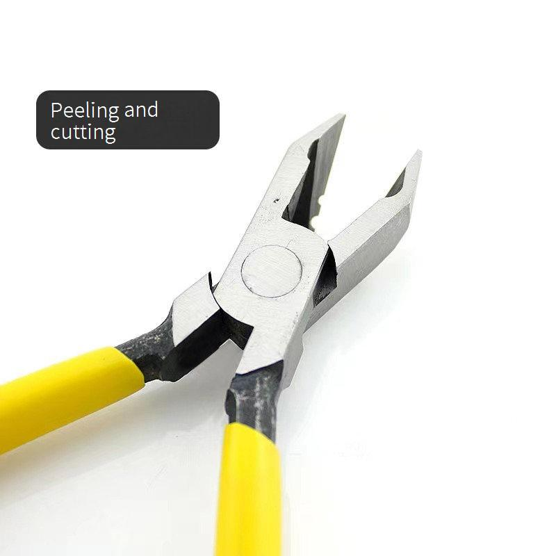 Precision Mini Diagonal Cutting Pliers - Carbon Steel Jaw For Flush Cutting, Wire Stripping & Electronics (0.32lb Compact Design)_voghion.com