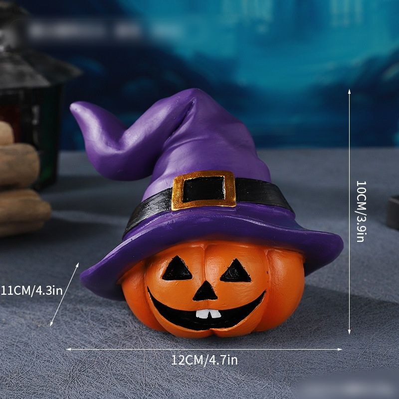 Chapéu Mágico de Halloween Enfeites Fantasma Micro Paisagem Decoração de Resina Fantasma Script Festa Atmosfera Assassina Pequenos Enfeites_voghion.com