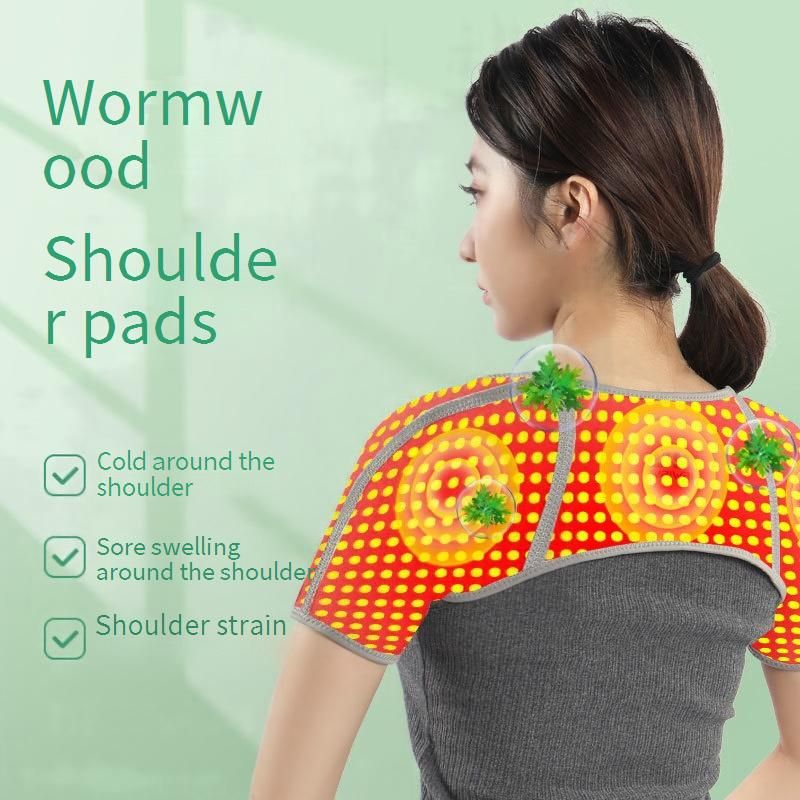 Schulterbandage mit Beifußkraut zur Linderung von Nacken- und Schulterschmerzen – Wärmespeichernd, verstellbar und atmungsaktiv für Damen und Herren – Für Winterschlaf und den täglichen Gebrauch_voghion.com