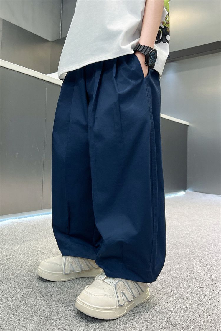 Kids’ Clothing Boys Summer Solid Color Anti Mosquito Pants New Style Medium And Large Children's Summer Children's Thin Trousers Boys Casual Pants_voghion.com