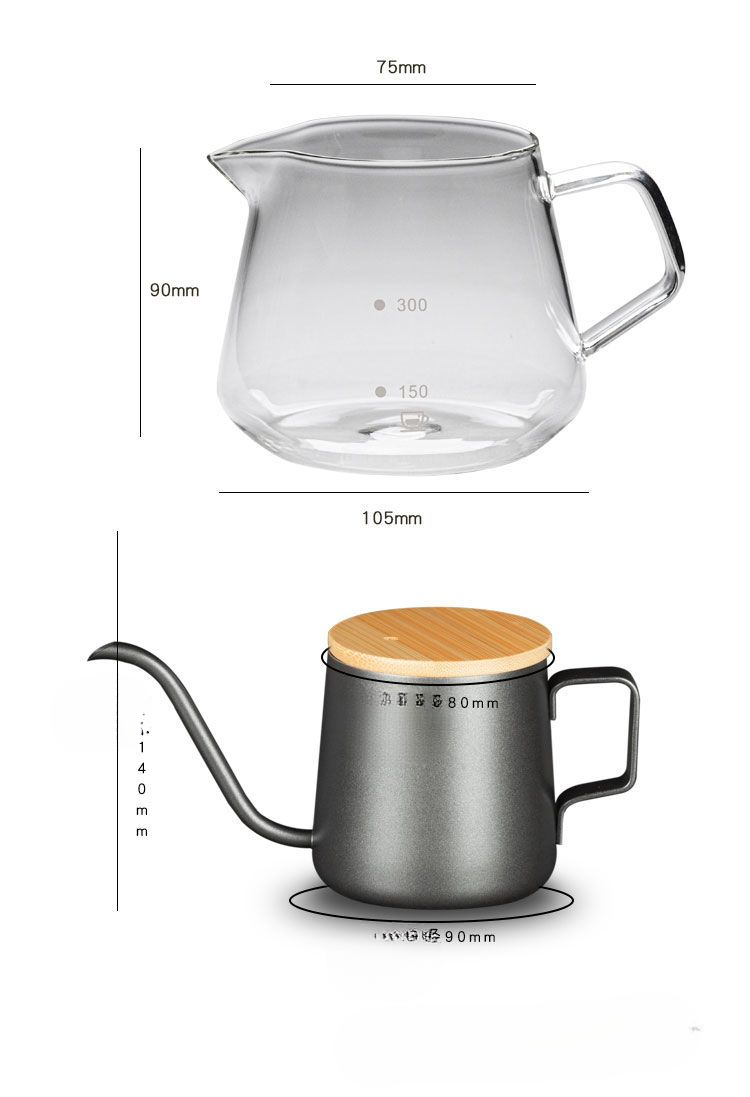 Set Qiru per principianti, tazza con filtro per caffè, caffettiera a goccia manuale_voghion.com