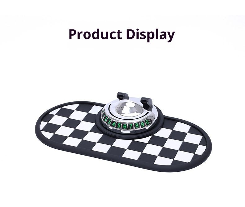 Small Deng Small Deng New Phone Anti-Slip Mat Moving Car License Plate Holder 3-in-1 Multi-Function Dashboard Navigation Stand Heat Resistant_voghion.com