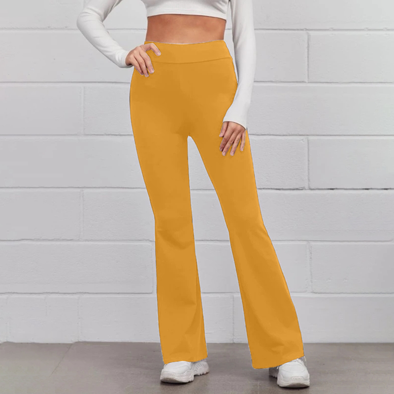 Women's Solid Color Wide Leg Sports Casual Pants_voghion.com