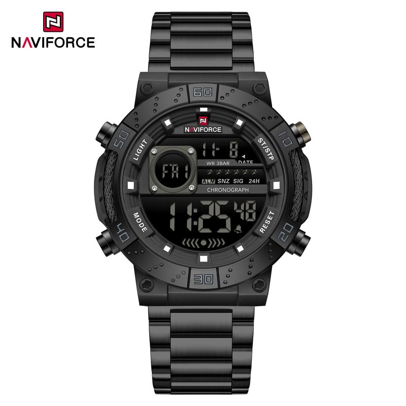 Luxury Golden Digital Man Watch LED Display Stainless Steel Wristwatch Men Waterproof Chronograph Relogio Masculino_voghion.com
