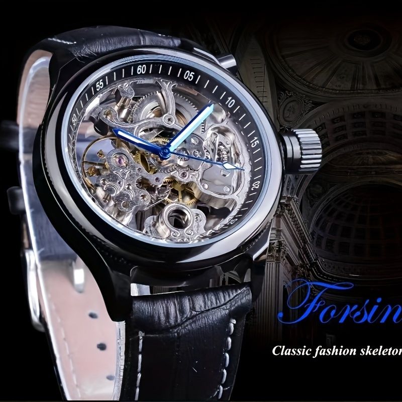 Hochwertige, zugängliche, luxuriöse, vollautomatische, mechanische Uhr für Herren, ausgeschnittene kleine Golduhr, modisch, schlicht, lässig, geschäftlich, vielseitig, persönlich_voghion.com