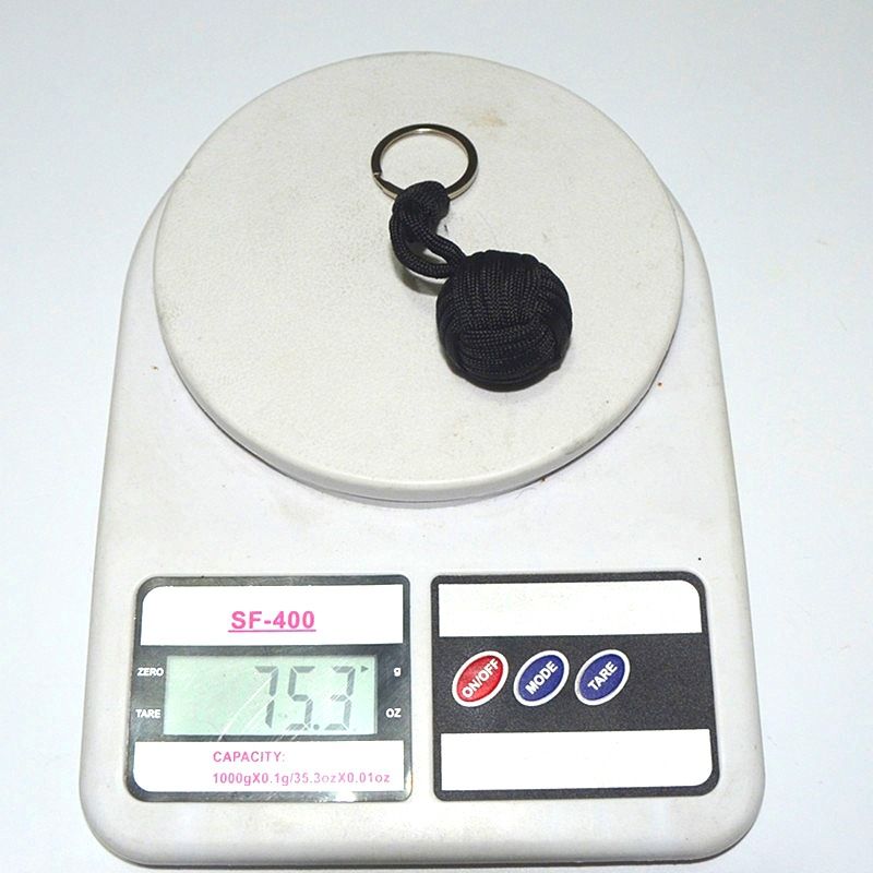 Tactical Paracord Monkey Fist Keychain With Steel Ball - Self Defense Keychain For Men & Women, Survival Gear, Outdoor Accessories, Emergency Tool_voghion.com
