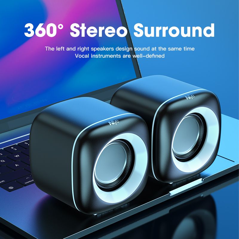 Głośniki komputerowe Stereo Deep Bass Sound Box Głośnik do PC Laptop Odtwarzacz muzyczny Subwoofer Głośniki multimedialne Nie Soundbar_voghion.com