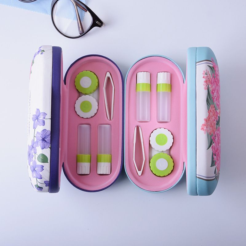 Custodia per occhiali unisex Custodia per lenti a contatto Custodia per occhiali con montatura Custodia per occhiali a doppio uso Custodia per lenti a contatto_voghion.com