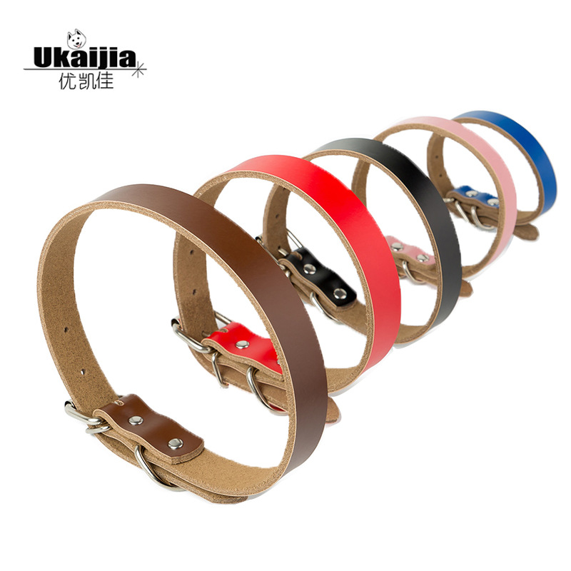 Pet Supplies Pure Cowhide Collar Dog Chain_voghion.com