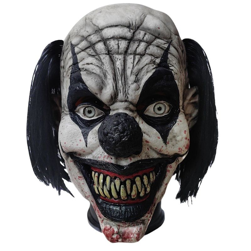 Party Masks Horror Black Braid Clown Headgear Halloween Fangs Clown Mask Dance Party Festival Performance Mask_voghion.com