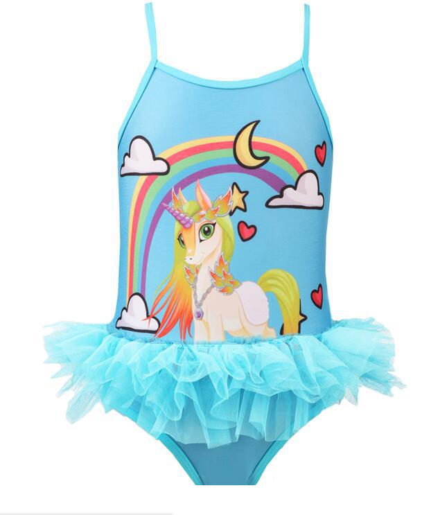 Maillot de bain une pièce licorne à imprimé licorne pour enfants Mother&Kids_voghion.com