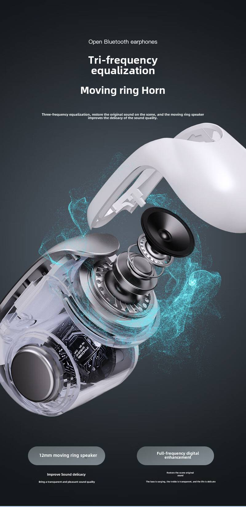 Écouteurs Bluetooth sans fil Ultra ouverts, oreillettes à clipser, adaptées, 2024 _voghion.com