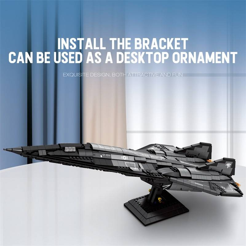 SR-72 Darkstar Stealth Fighter Building Blocks Set | 800+ ABS Military Model Kit | DIY Puzzle Toy For Teens & Adults | Collectible Display Gift_voghion.com