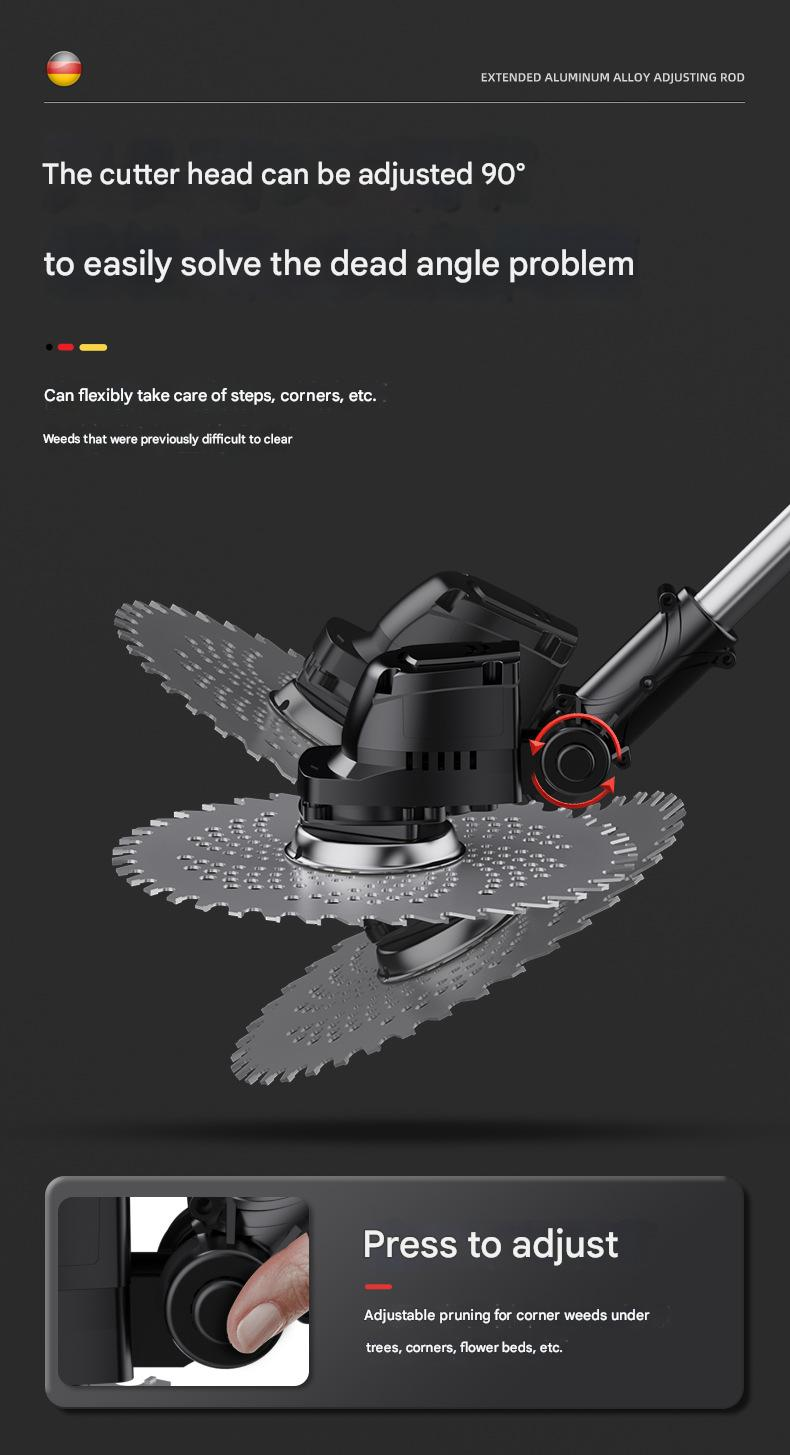 Cross Border Electric Lawn Mower Agricultural Lithium Battery Weeder Multifunctional Portable High Power Lawn Mowing Machine_voghion.com