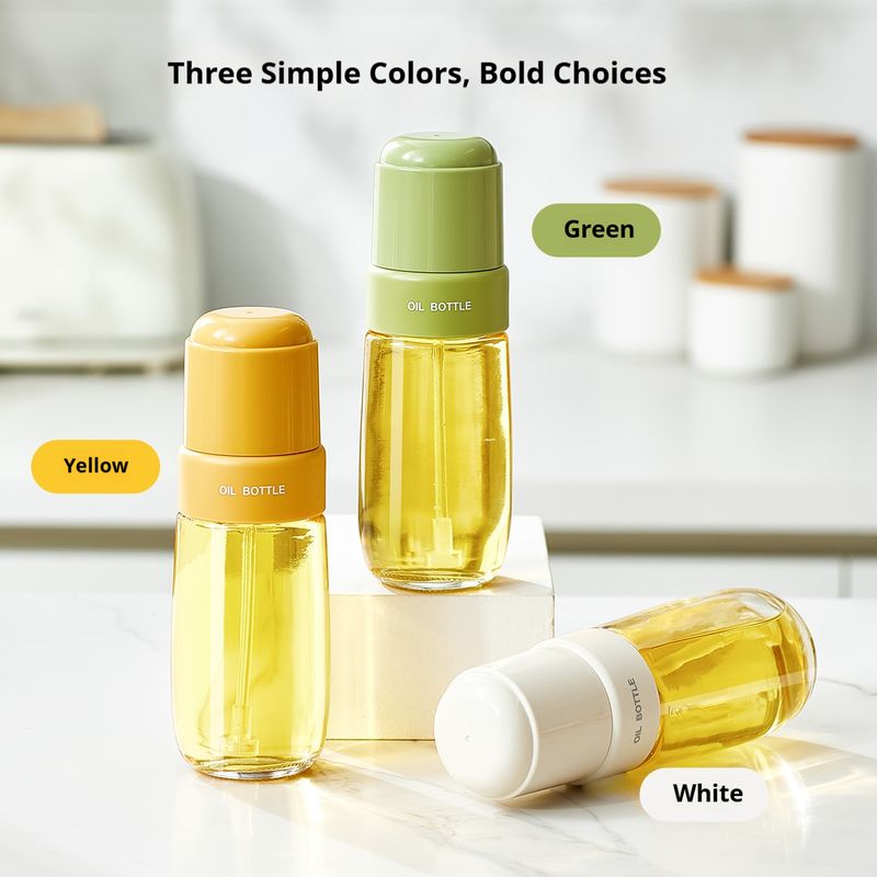 Glass Oil Spray Bottle For Cooking, 200ml Kitchen Oil Mister With Fine Mist Sprayer, Non-Stick Oil Dispenser For Baking, Grilling, Salad_voghion.com