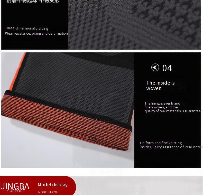 Tutore per gomito JINGBA per sport e fitness - Guaina a compressione per tennis, sollevamento pesi, basket, ciclismo (arancione/nero/verde, M/L/XL)_voghion.com