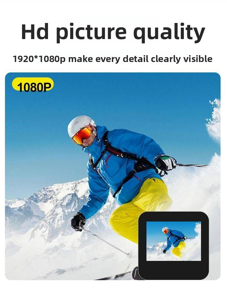 Action camera delle dimensioni di un pollice – Mini bodycam HD 1080P per motociclisti, sportivi e forze dell'ordine (impermeabile/visione notturna)_voghion.com