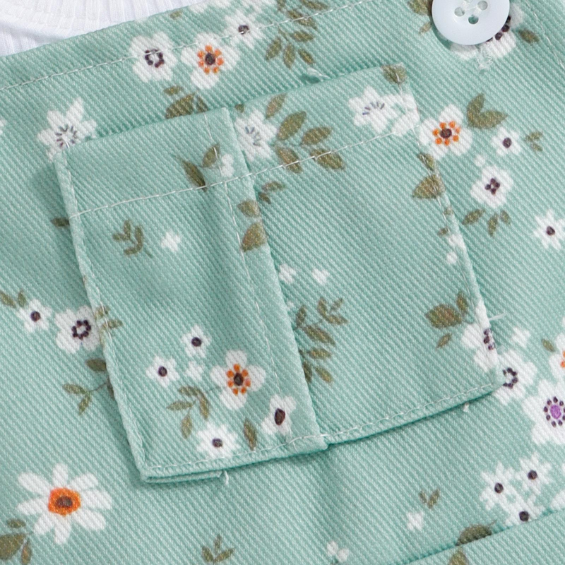 Tengxin Girls' sisters' Summer New Cotton Crater Stripe Sleeveless Top Printed Trousers Two Piece Set_voghion.com