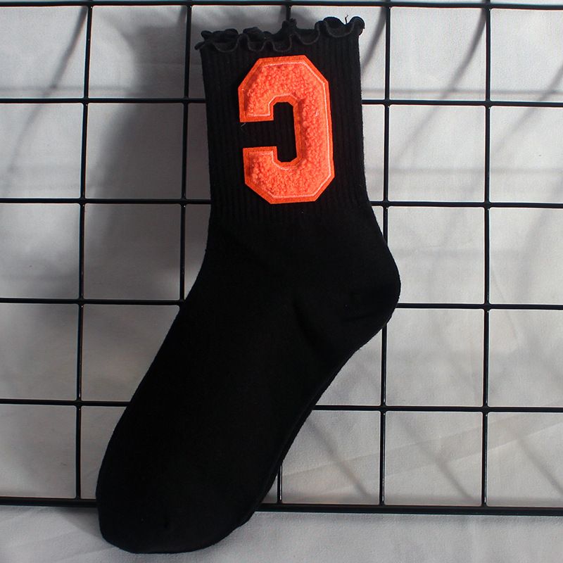 Socks New Style Fungus Lace Women's Socks Plush Big C Socks Women's High Elastic Student Sports Mid Tube Socks Sweat Absorbent Cotton Socks Trendy_voghion.com