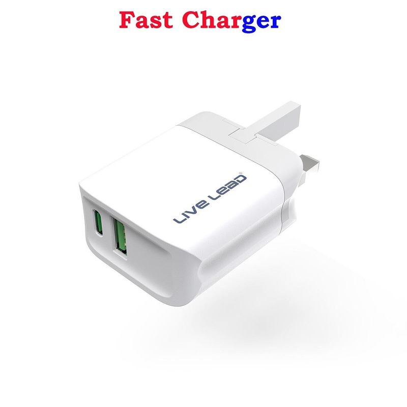 20W PD Fast Wall Charger Plug Adapter USB-C + A Port For IPhone Samsung Galaxy_voghion.com