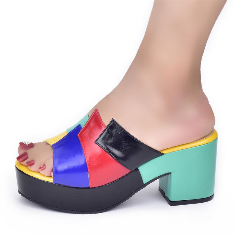Italian Design Wedges For Women Platform Shoes High Heels Strong Heel Pumps Lady Wedge Sandals_voghion.com