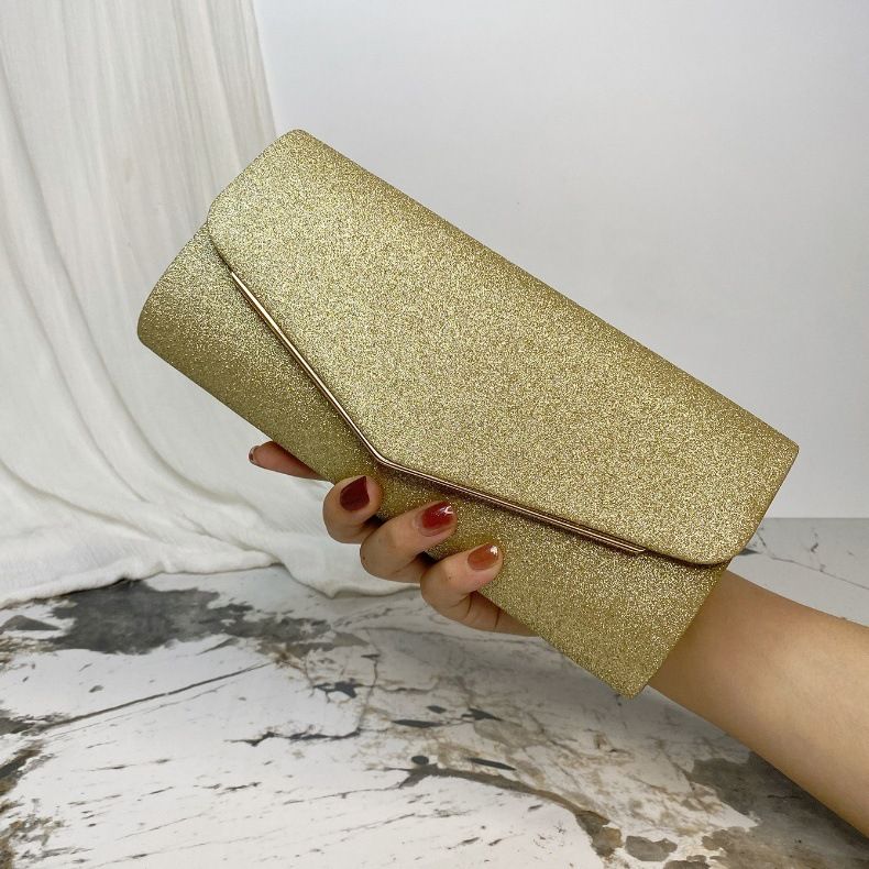 2025 New Cross Border E-commerce European And American Style Women's Banquet Flash Material High End Niche Envelope Bag_voghion.com