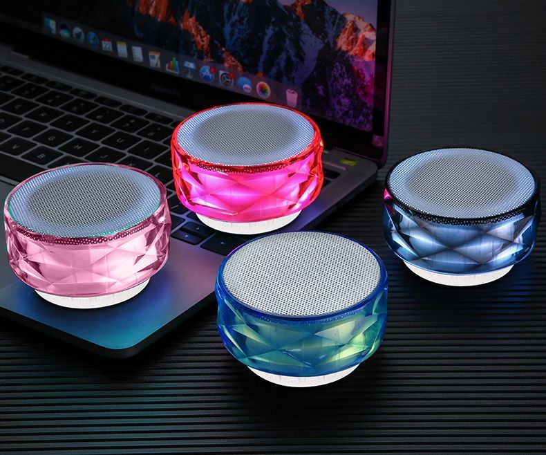 Colorful Light Wireless Bluetooth Mini Card Slot Subwoofer Portable Phone Computer Small Speaker_voghion.com