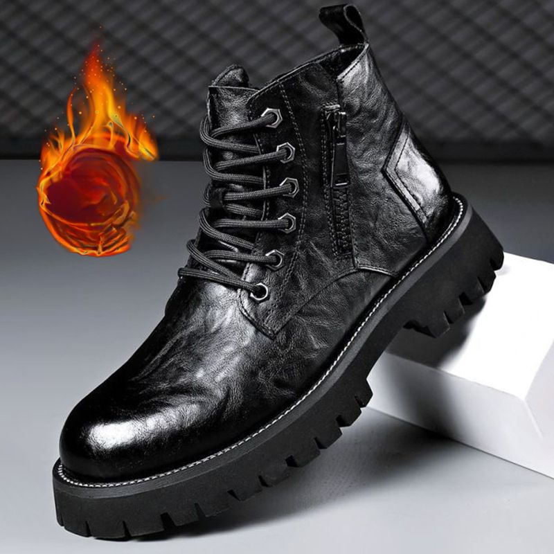 2025 Nieuwe heren hoge leren laarzen Veelzijdige veterschoenen voor werkschoenen Martens Boots_voghion.com