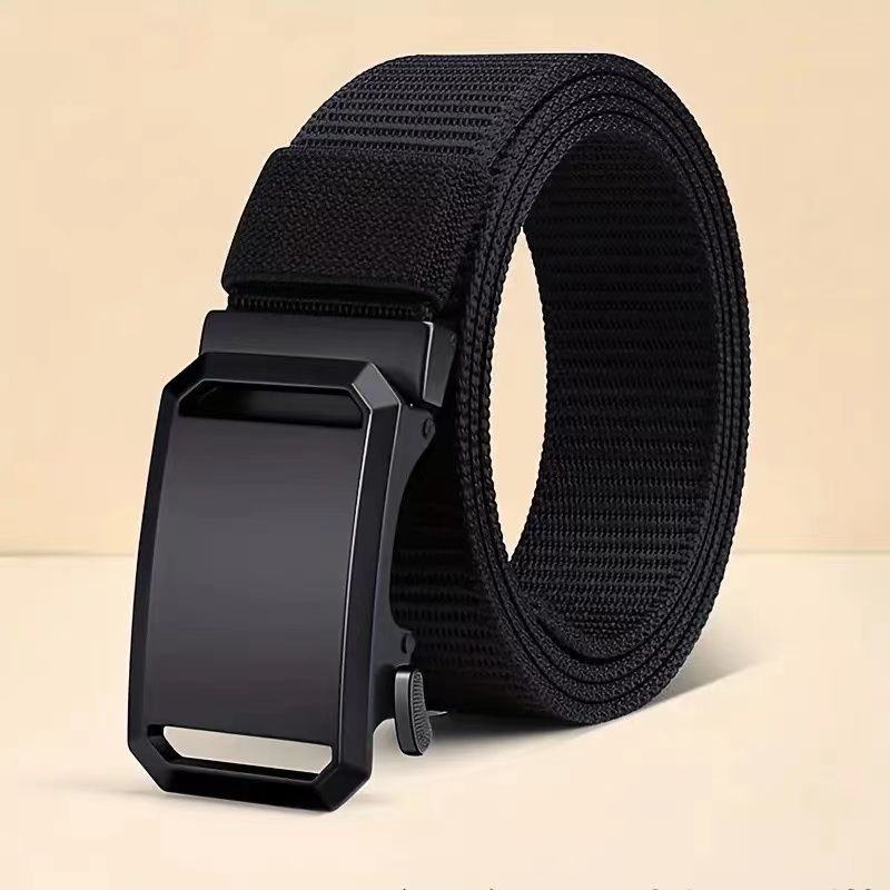 HOT New Automatic Buckle Belt, Canvas Tactical Workwear Casual Outdoor Military Training Pants Belt For Men_voghion.com