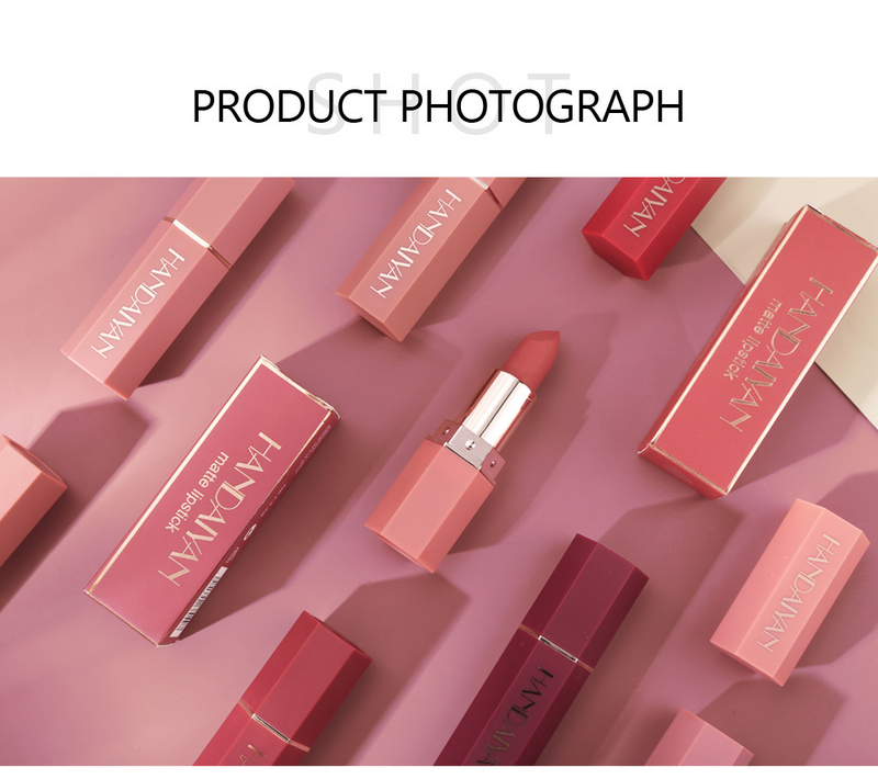 Make-up blockbuster HANDAIYAN Han Daiyan hot selling zes kleuren matte vochtinbrengende lippenstift_voghion.com