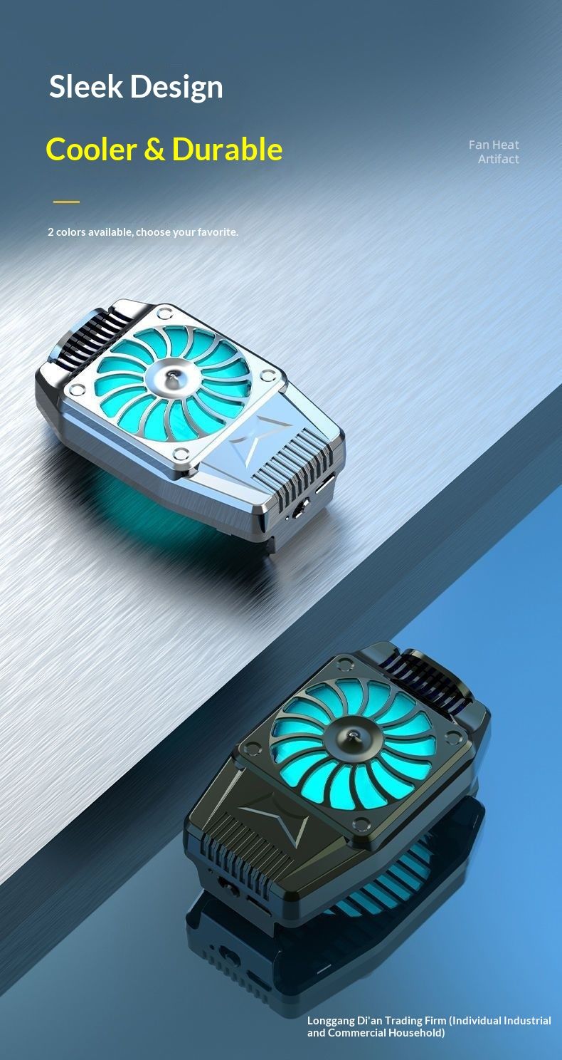Digitex New Model Phone Cooler Semiconductor Artifact Air Cooling Charging Ultra Quiet Noiseless Clip-on Back Clip Fan_voghion.com