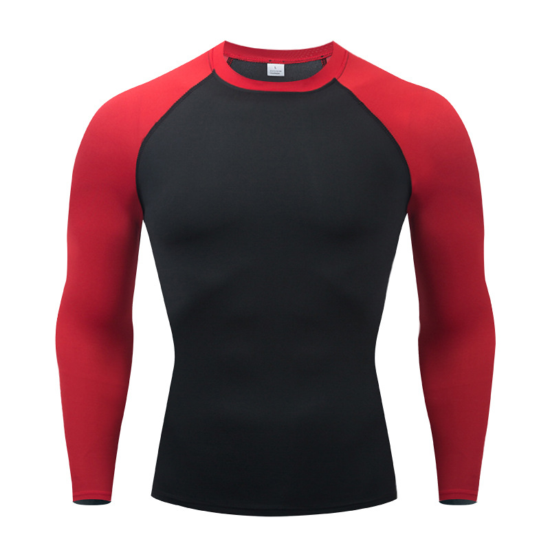 Tuta sportiva a compressione da uomo di qualità imbattibile, nuova, aderente e ad asciugatura rapida, per jogging, da allenamento di basket._voghion.com