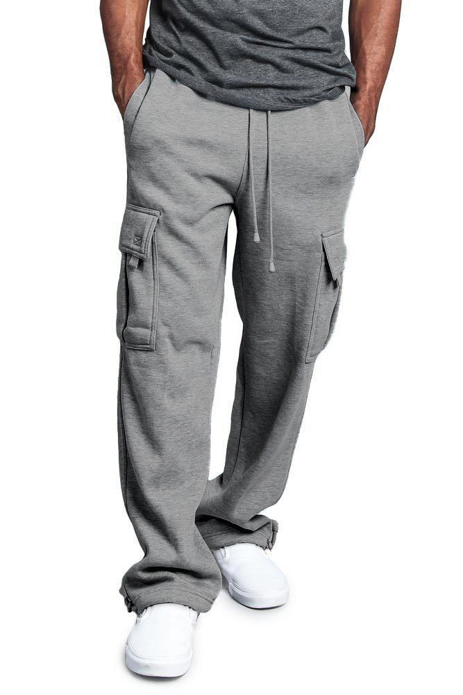Men's Casual Drawstring Elastic Leg Pants Vintage Baggy Multi-pocket Overalls Sweatpants_voghion.com
