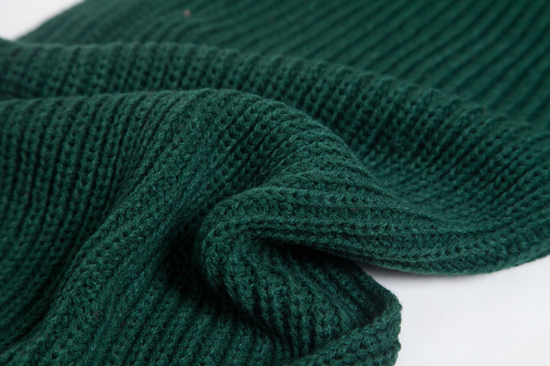 Women's Scarves version solid color acrylic wool knitted scarf with sleeves_voghion.com