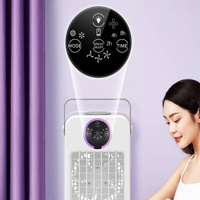 Cooling Fan 1pcUSB Air Conditioning Fan Mist Humidifying Water Portable Fan Desktop_voghion.com