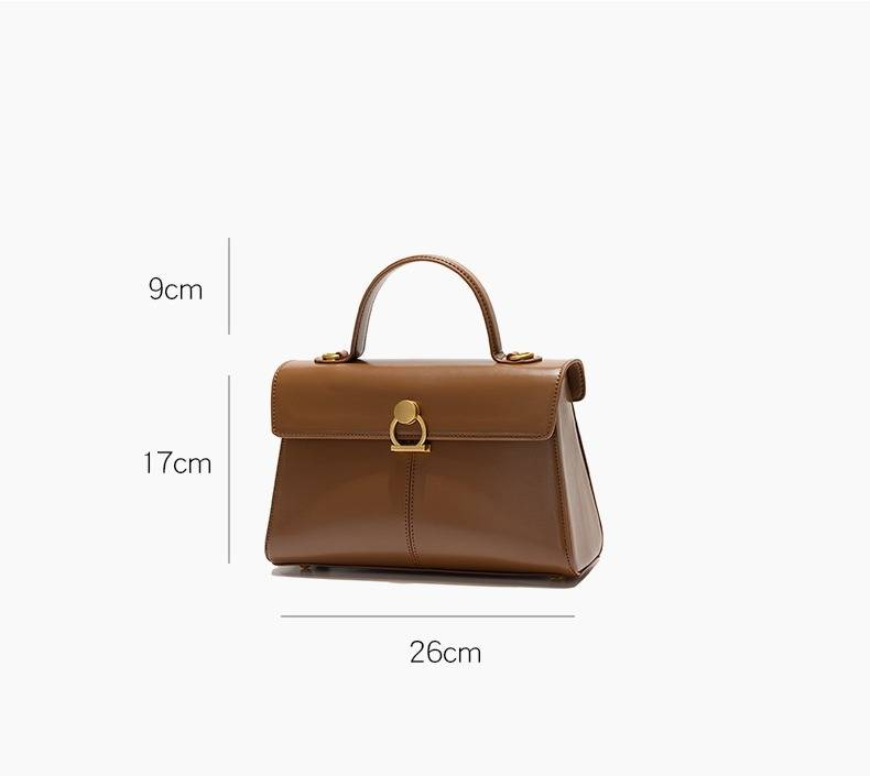 Vintage-inspirierte Handtasche aus PU-Leder für Damen – Stilvolle Umhänge- und Schultertasche mit Schlossverschluss, geräumigem Innenraum, in verschiedenen Farben erhältlich_voghion.com