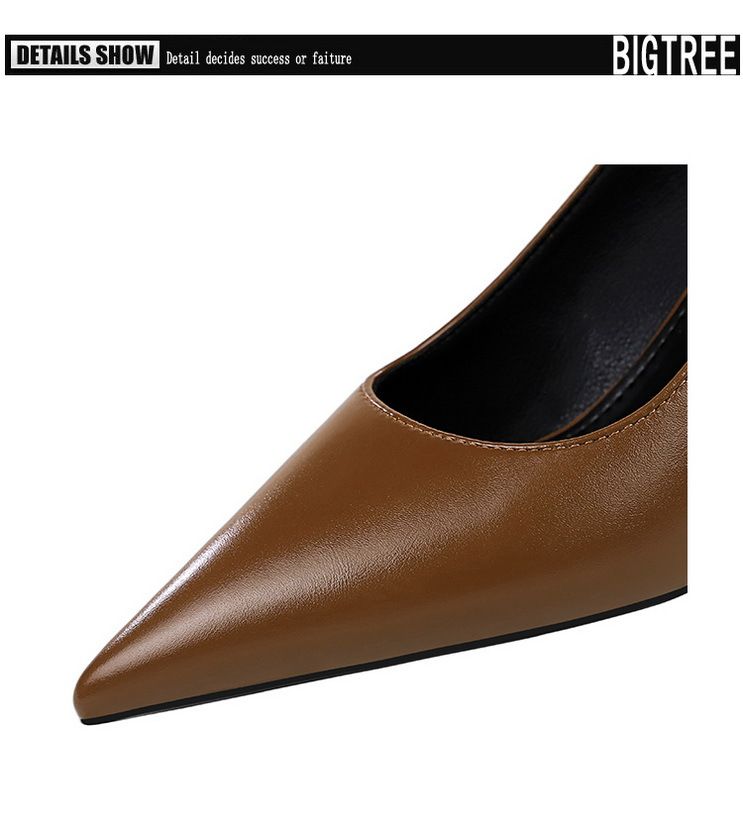 High heels shallow cut pointy pedicure party women's single-shoe wedges for women_voghion.com