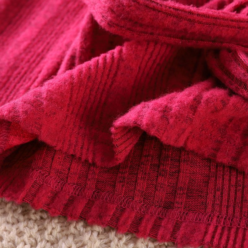 Anzug für Mutter und Kind, Mädchen, langärmelig, lässiger Strickpullover, mehrfarbig, ausgestellte Hose, Pullover, zweiteiliger Anzug_voghion.com