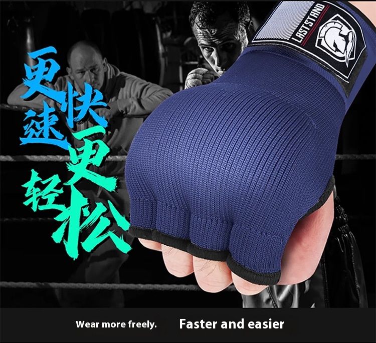 Gelhandschoenen, boksschoenen met halve vingers, luie mannen snel met de hand omwikkelde beschermende handdoek, Sanda boksbandage, taekwondo voor mannen en vrouwen_voghion.com