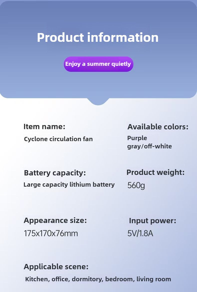 Ventilatore piccolo silenzioso con batteria a lunga durata, per ufficio, camera da letto, dormitorio, scrivania, scrivania, camera da letto, letto, USB._voghion.com