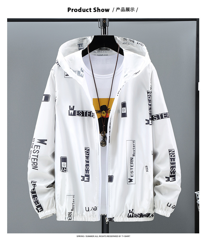 Men's clothing Large size sun protection clothing men's UV protection tops Korean style trend summer thin coat breathable sun protection clothing_voghion.com