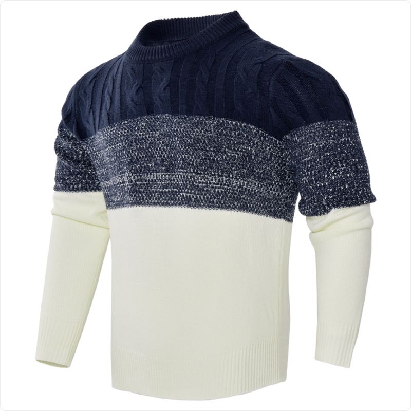 Herenkleding Mode Ronde Hals Trui Warme Wollen Top_voghion.com