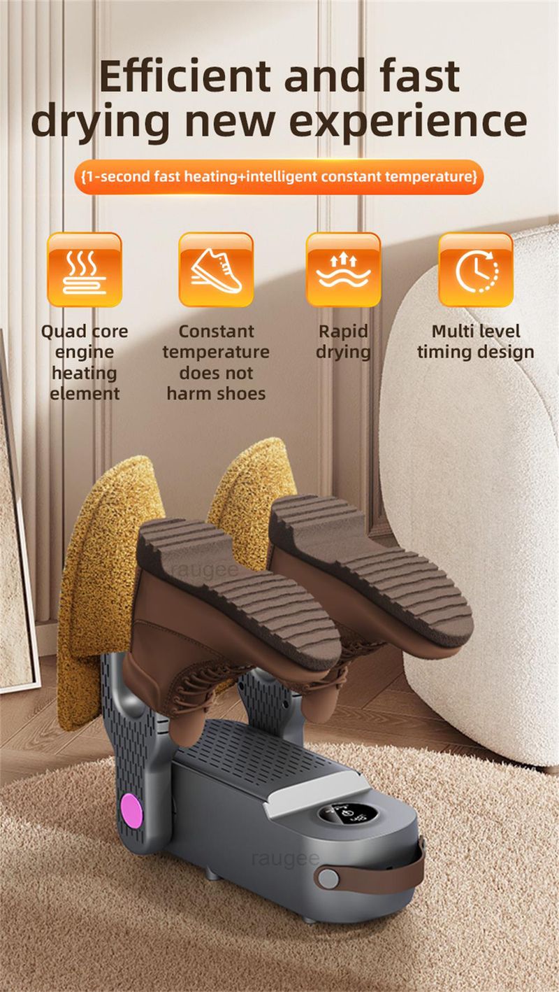 Asciugatore per scarpe intelligente, asciugatura rapida, deodorante, sterilizzante, scaldascarpe per uso domestico con riscaldatore, sterilizzatore a secco pieghevole_voghion.com