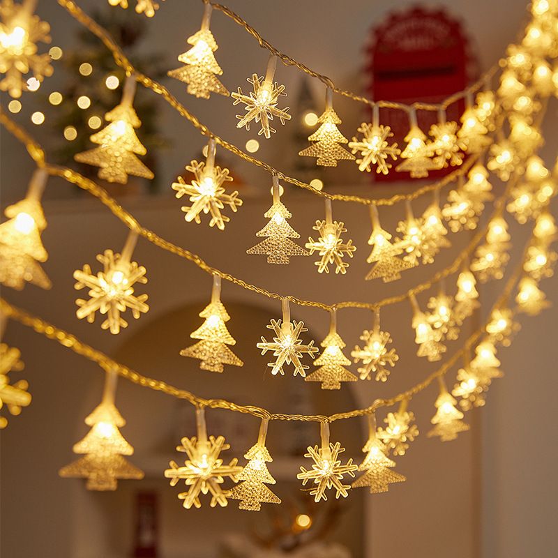 Decorazione per albero di Natale a LED con fiocco di neve e alce, atmosfera colorata per la stanza_voghion.com