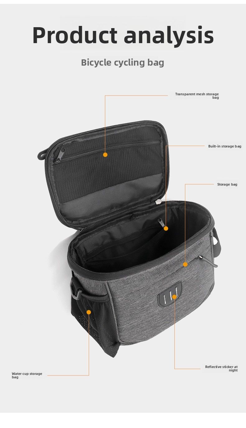 Sac de vélo, sac de tête de scooter, sac de guidon pliable, sac de robinet de vélo d'équilibre, sac d'équitation._voghion.com